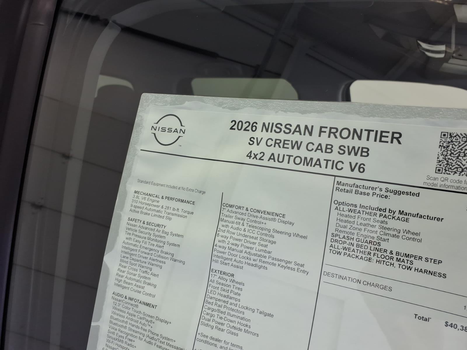 2026 Nissan Frontier SV