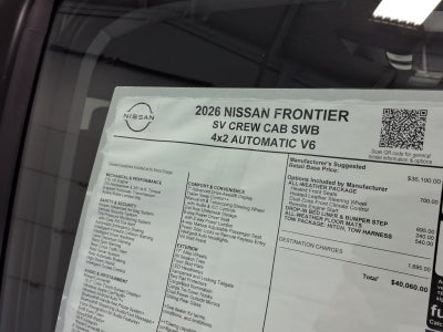 2026 Nissan Frontier SV