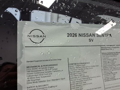 2026 Nissan Sentra SV