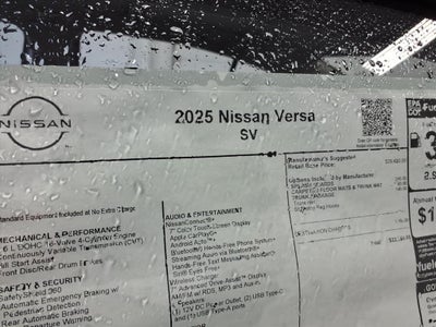 2025 Nissan Versa SV